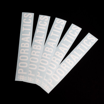 White stickers POORBALTICS