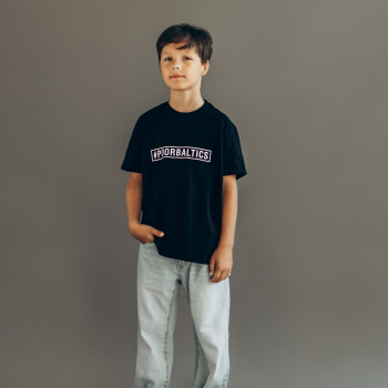 #POORBALTICS kids T-shirt black