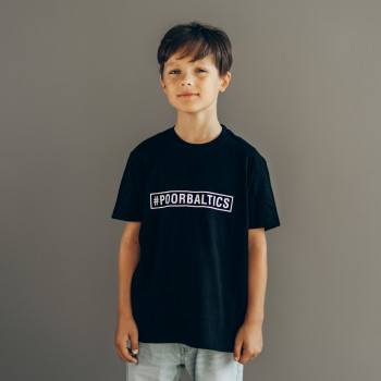 #POORBALTICS kids T-shirt black