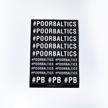 POORBALTICS sticker pack 16 BLACK EDITION
